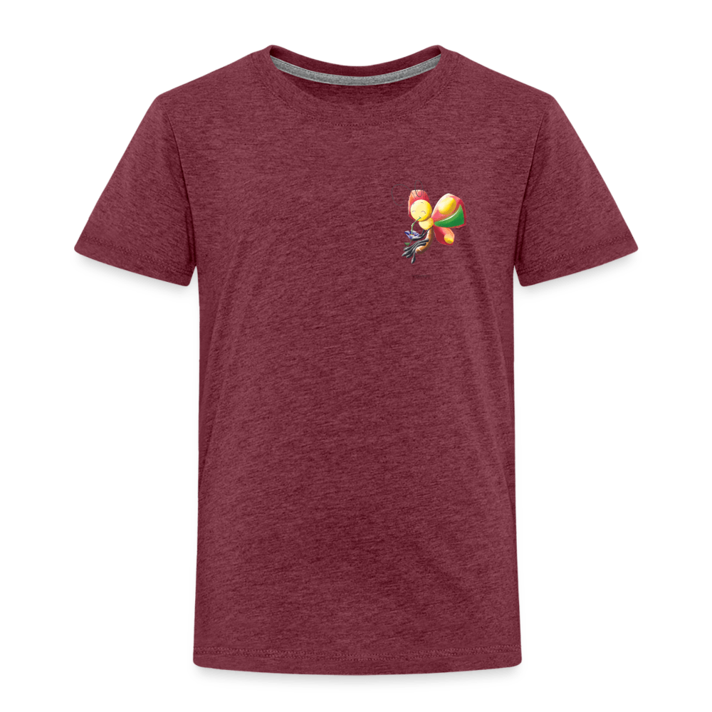 Magical Meadows - Wise Butterfly - Kids' Premium T-Shirt - heather burgundy