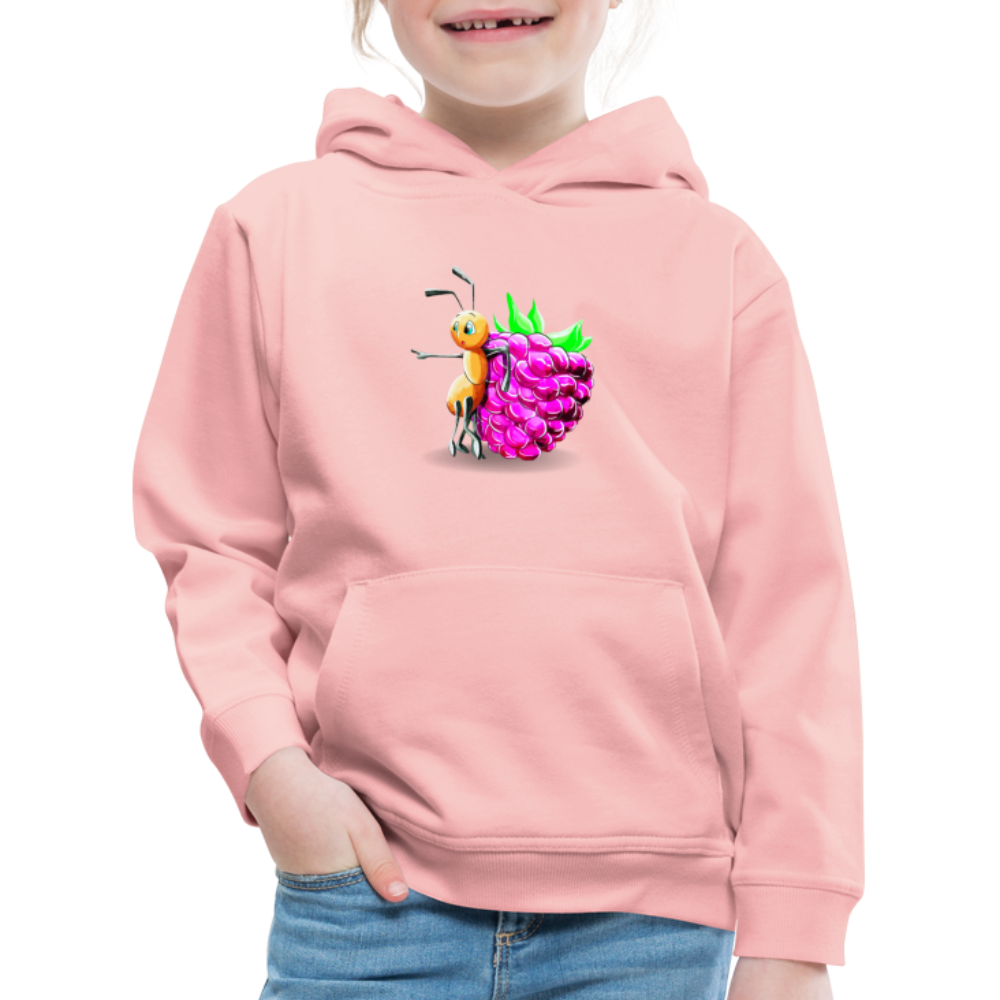 Magical Meadows - Ant and Berry - Kids' Premium Hoodie - crystal pink