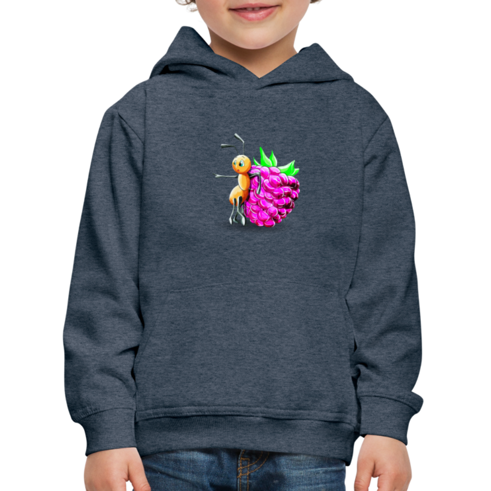 Magical Meadows - Ant and Berry - Kids' Premium Hoodie - heather denim