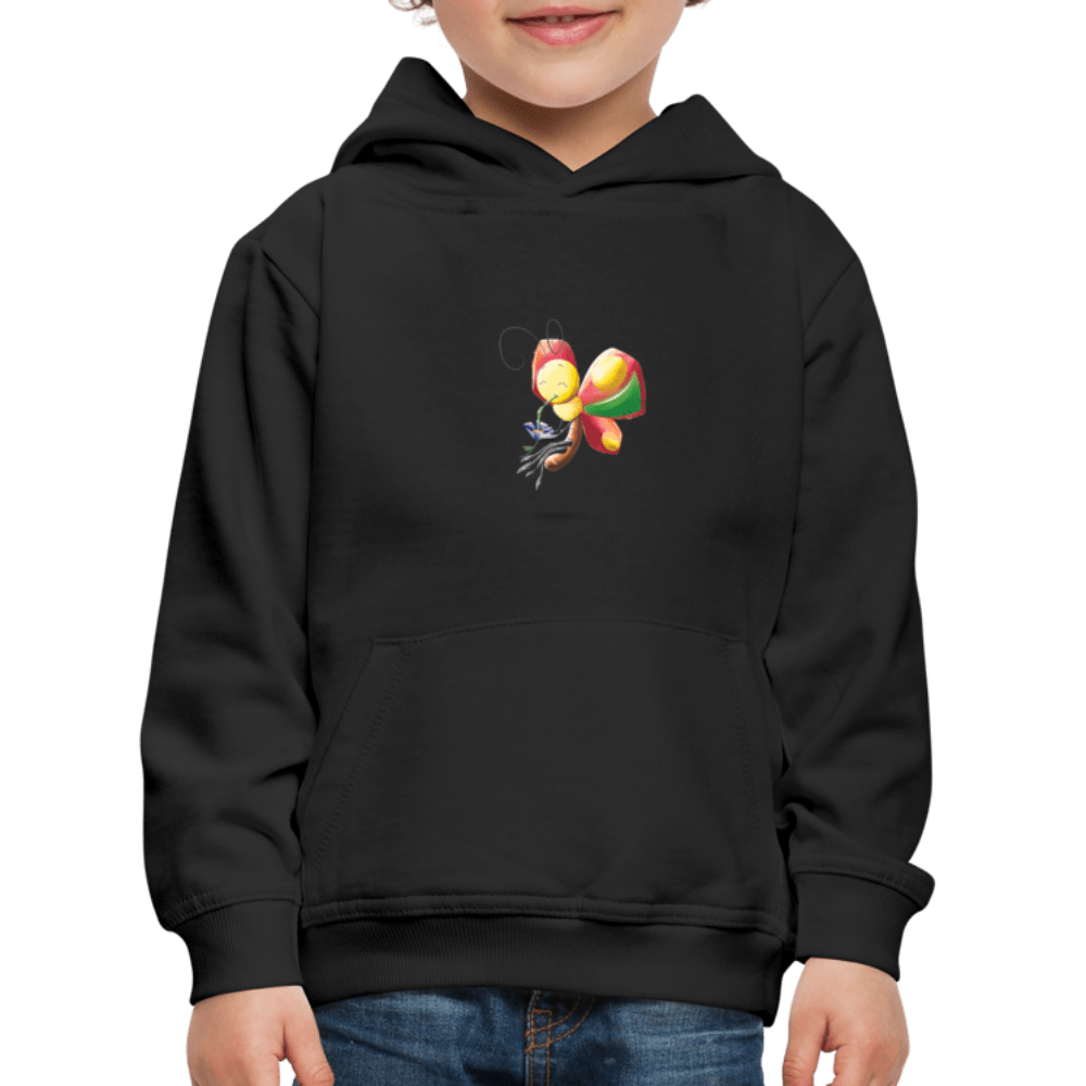 SPOD Kids' Premium Hoodie | Spreadshirt 654 black / 98/104 (3-4 Years) Magical Meadows - Wise Butterfly - Kids' Premium Hoodie