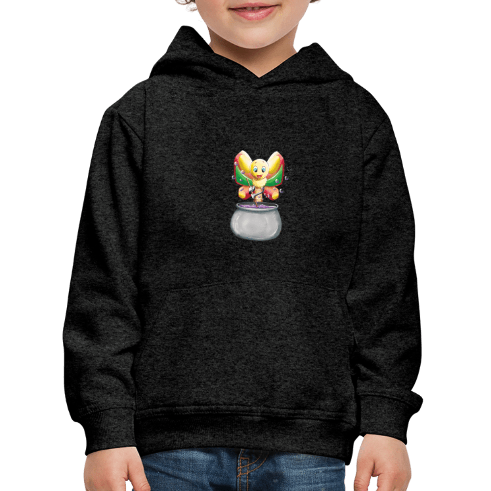SPOD Kids' Premium Hoodie | Spreadshirt 654 charcoal grey / 98/104 (3-4 Years) Magical Meadows - Magic Butterfly - Kids' Premium Hoodie