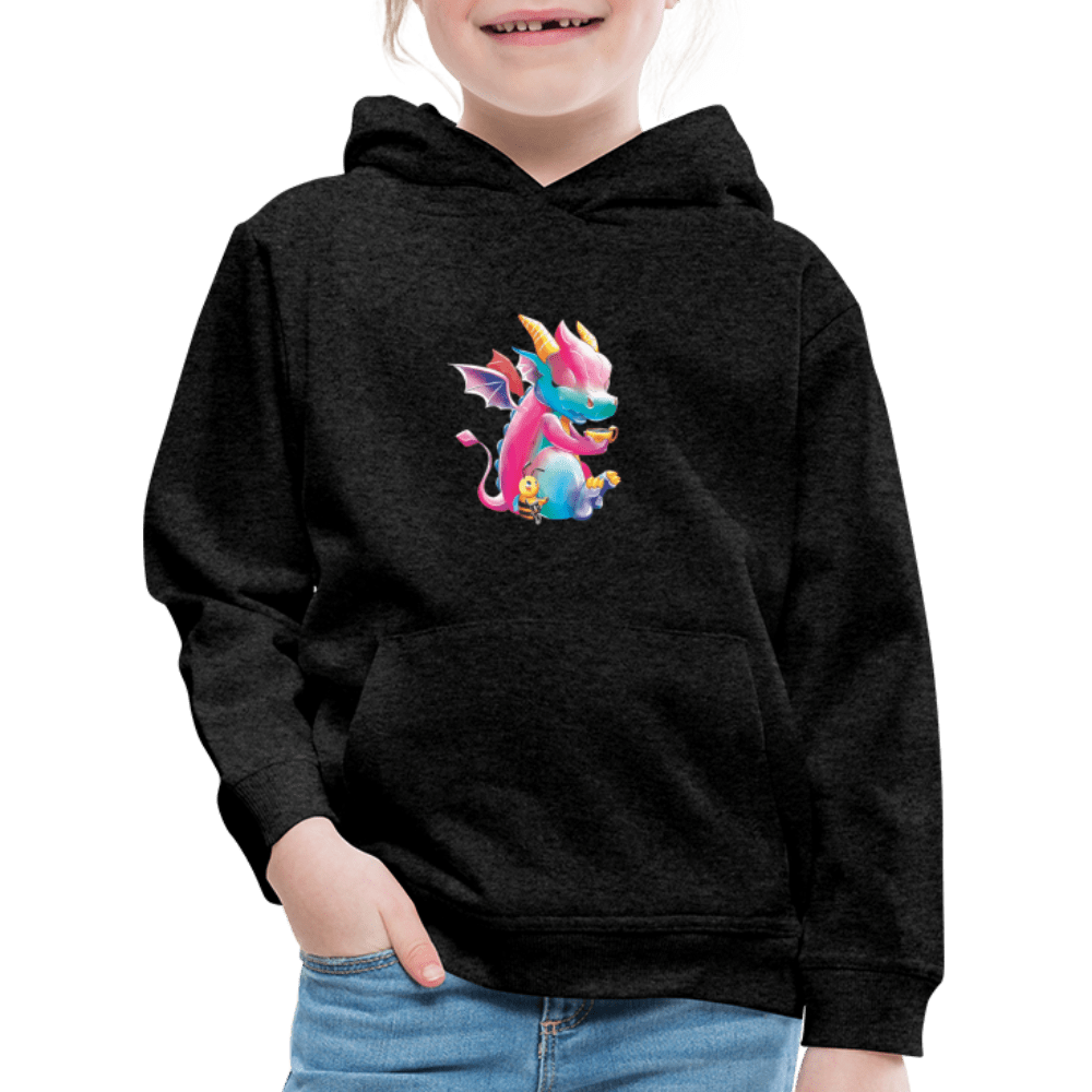 SPOD Kids' Premium Hoodie | Spreadshirt 654 charcoal grey / 98/104 (3-4 Years) Magical Meadows - Tea Break - Kids' Premium Hoodie