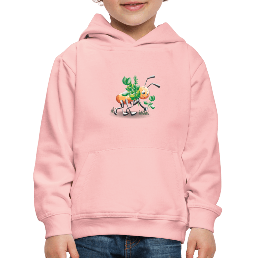 SPOD Kids' Premium Hoodie | Spreadshirt 654 crystal pink / 98/104 (3-4 Years) Magical Meadows - Hardworking Ant - Kids' Premium Hoodie