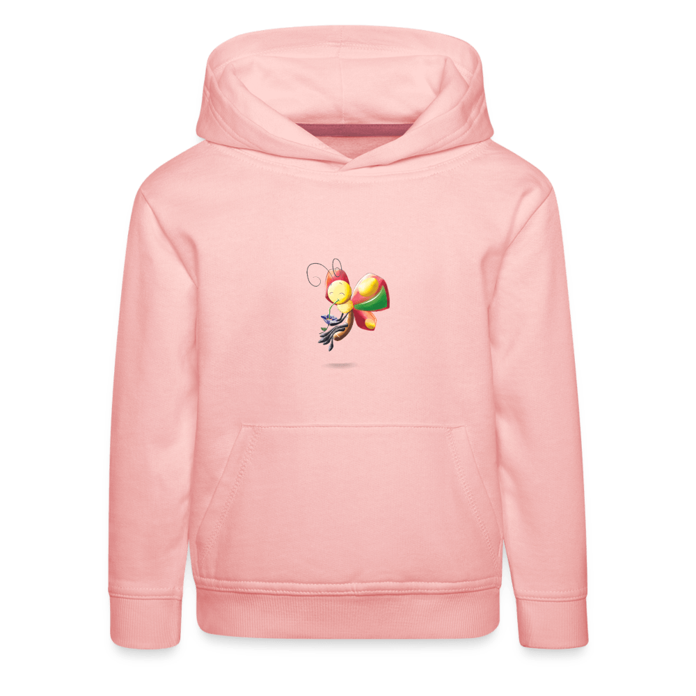 SPOD Kids' Premium Hoodie | Spreadshirt 654 crystal pink / 98/104 (3-4 Years) Magical Meadows - Wise Butterfly - Kids' Premium Hoodie