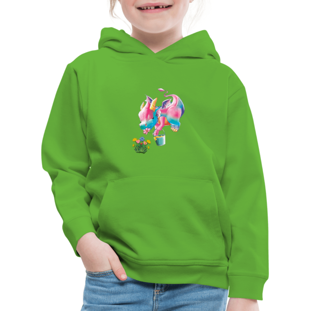SPOD Kids' Premium Hoodie | Spreadshirt 654 light green / 98/104 (3-4 Years) Magical Meadows - Kaida Pollinating - Kids' Premium Hoodie