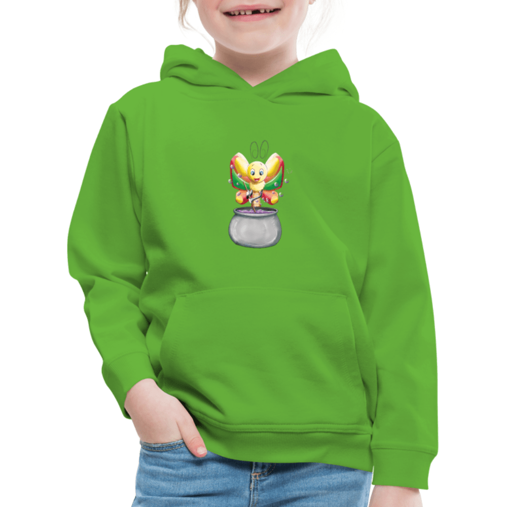 SPOD Kids' Premium Hoodie | Spreadshirt 654 light green / 98/104 (3-4 Years) Magical Meadows - Magic Butterfly - Kids' Premium Hoodie