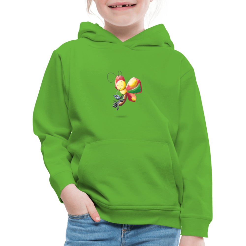 SPOD Kids' Premium Hoodie | Spreadshirt 654 light green / 98/104 (3-4 Years) Magical Meadows - Wise Butterfly - Kids' Premium Hoodie