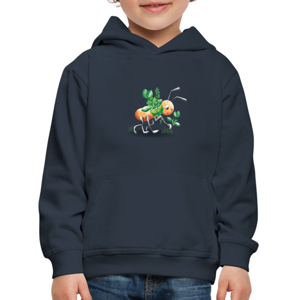 SPOD Kids' Premium Hoodie | Spreadshirt 654 navy / 98/104 (3-4 Years) Magical Meadows - Hardworking Ant - Kids' Premium Hoodie