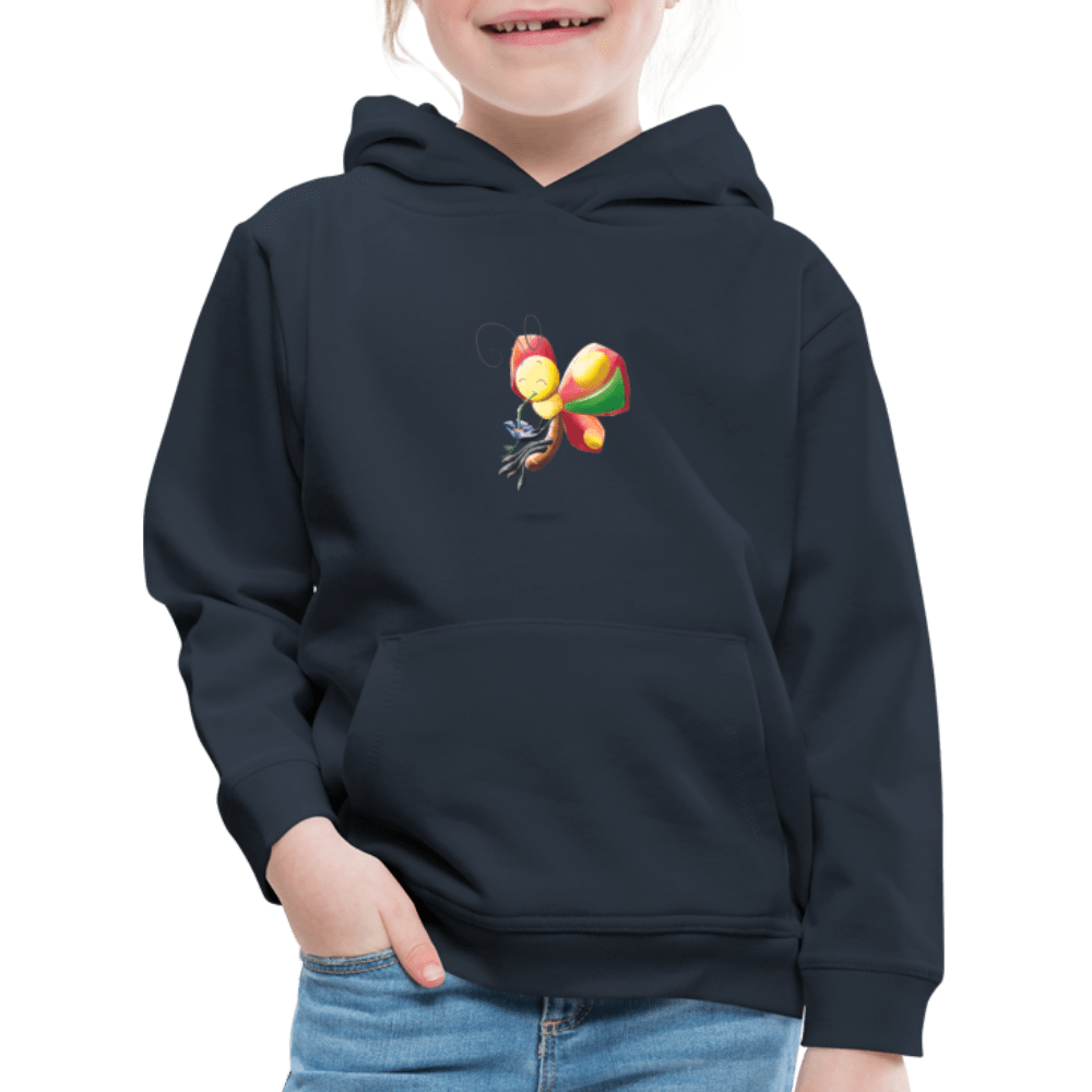 SPOD Kids' Premium Hoodie | Spreadshirt 654 navy / 98/104 (3-4 Years) Magical Meadows - Wise Butterfly - Kids' Premium Hoodie