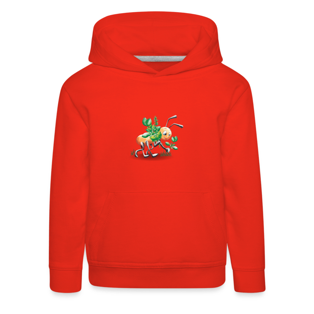 SPOD Kids' Premium Hoodie | Spreadshirt 654 red / 98/104 (3-4 Years) Magical Meadows - Hardworking Ant - Kids' Premium Hoodie