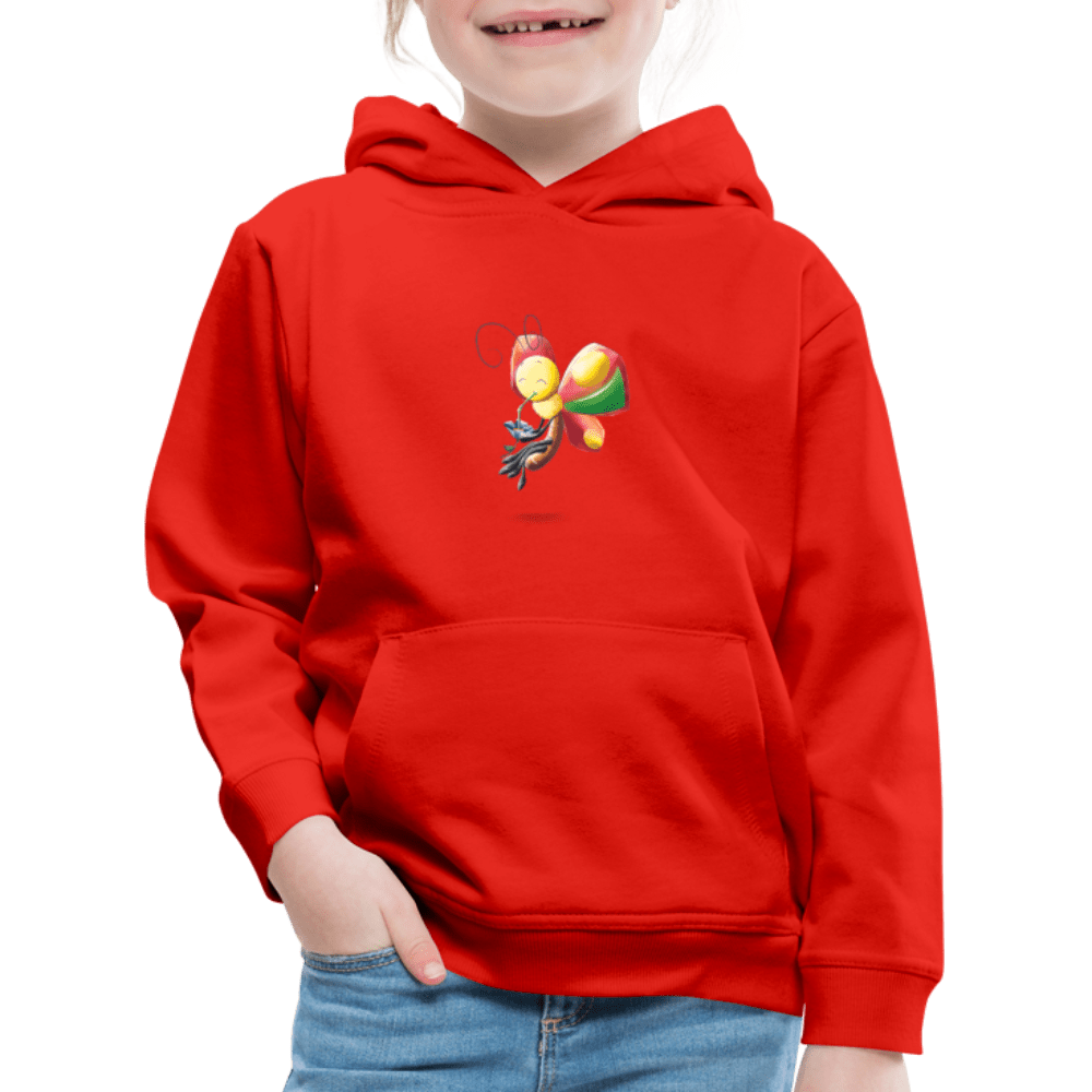 SPOD Kids' Premium Hoodie | Spreadshirt 654 red / 98/104 (3-4 Years) Magical Meadows - Wise Butterfly - Kids' Premium Hoodie