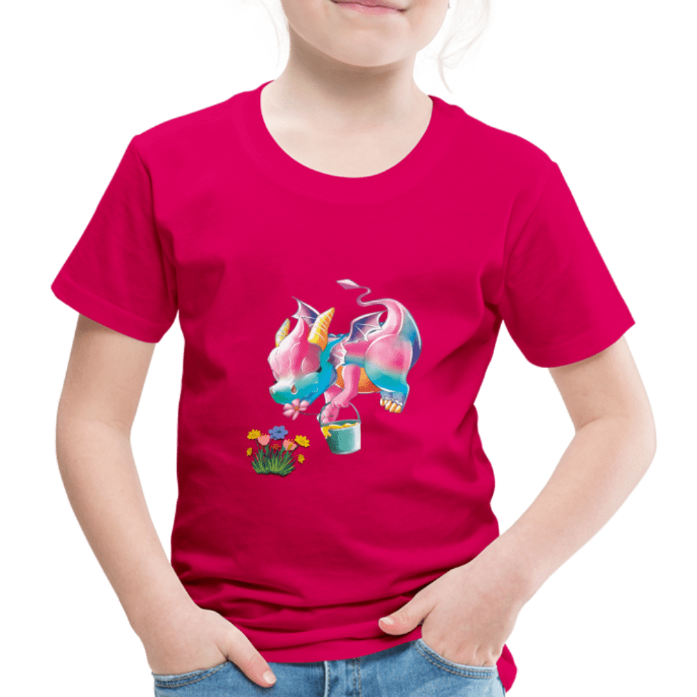 SPOD Kids' Premium T-Shirt | Spreadshirt 814 dark pink / 98/104 (2 Years) Magical Meadows - Kaida's Pollinating - Kids' Premium T-Shirt