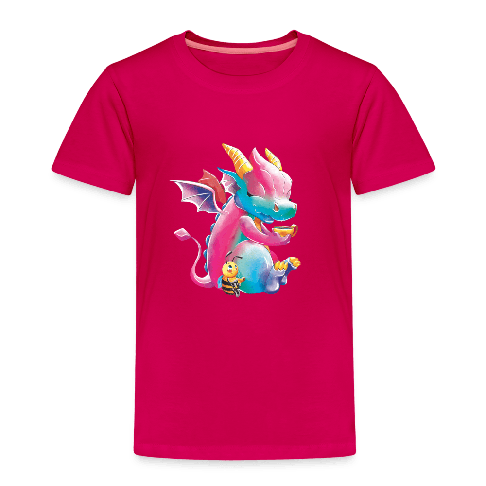 SPOD Kids' Premium T-Shirt | Spreadshirt 814 dark pink / 98/104 (2 Years) Magical Meadows - Tea Break - Kids' Premium T-Shirt