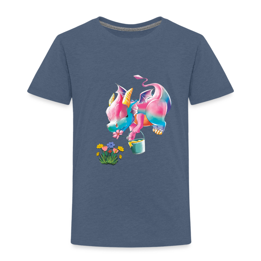 SPOD Kids' Premium T-Shirt | Spreadshirt 814 heather blue / 98/104 (2 Years) Magical Meadows - Kaida's Pollinating - Kids' Premium T-Shirt