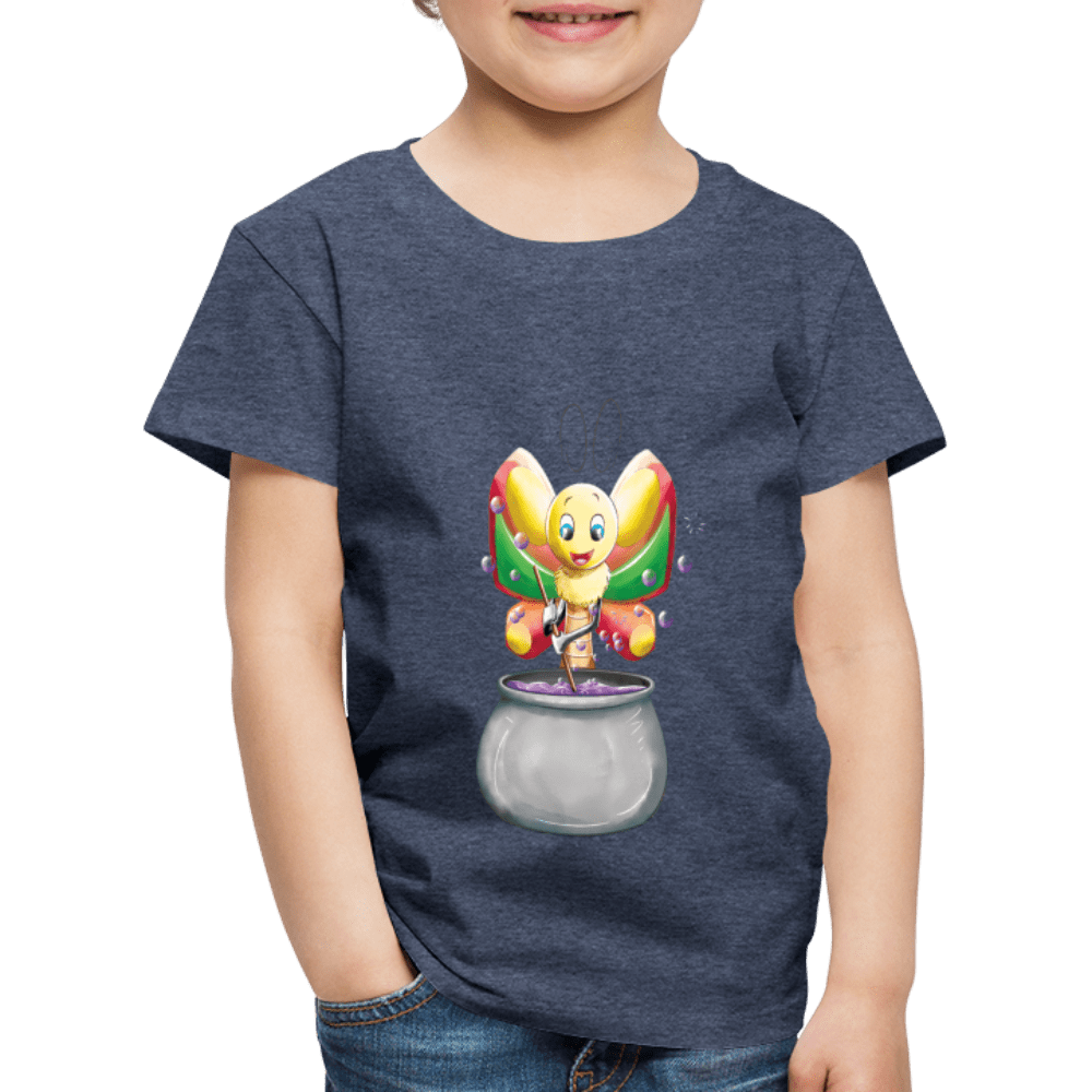 SPOD Kids' Premium T-Shirt | Spreadshirt 814 heather blue / 98/104 (2 Years) Magical Meadows - Magic Butterfly - Kids' Premium T-Shirt