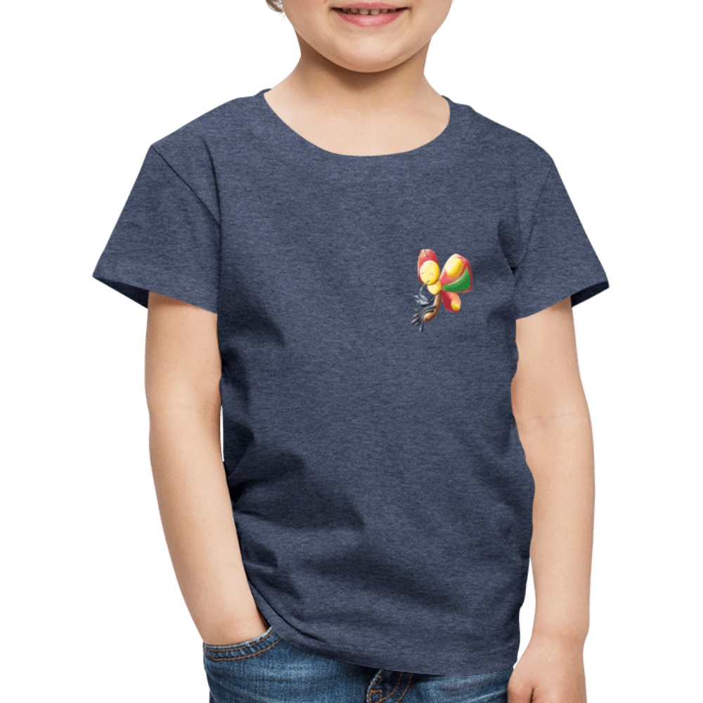 SPOD Kids' Premium T-Shirt | Spreadshirt 814 heather blue / 98/104 (2 Years) Magical Meadows - Wise Butterfly - Kids' Premium T-Shirt