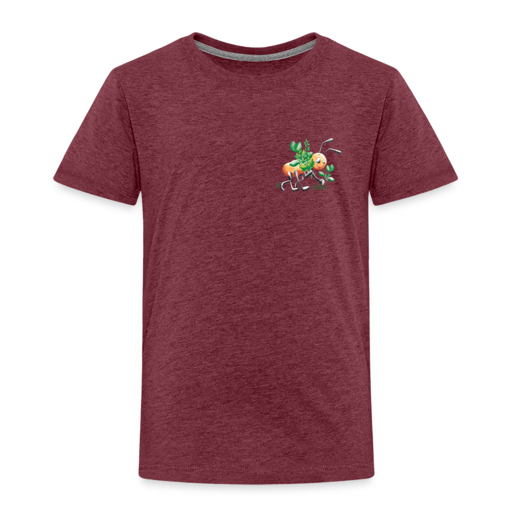 SPOD Kids' Premium T-Shirt | Spreadshirt 814 heather burgundy / 98/104 (2 Years) Magical Meadows - Hardworking Ant - Kids' Premium T-Shirt
