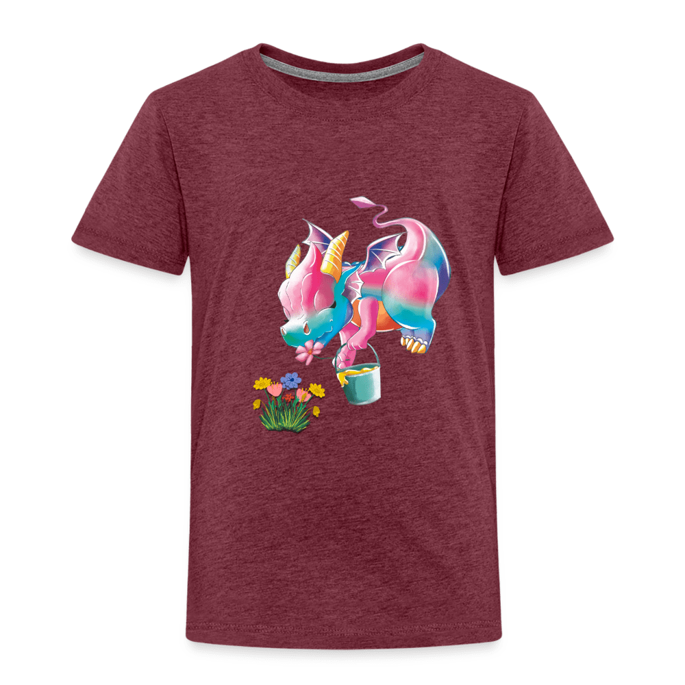 SPOD Kids' Premium T-Shirt | Spreadshirt 814 heather burgundy / 98/104 (2 Years) Magical Meadows - Kaida's Pollinating - Kids' Premium T-Shirt