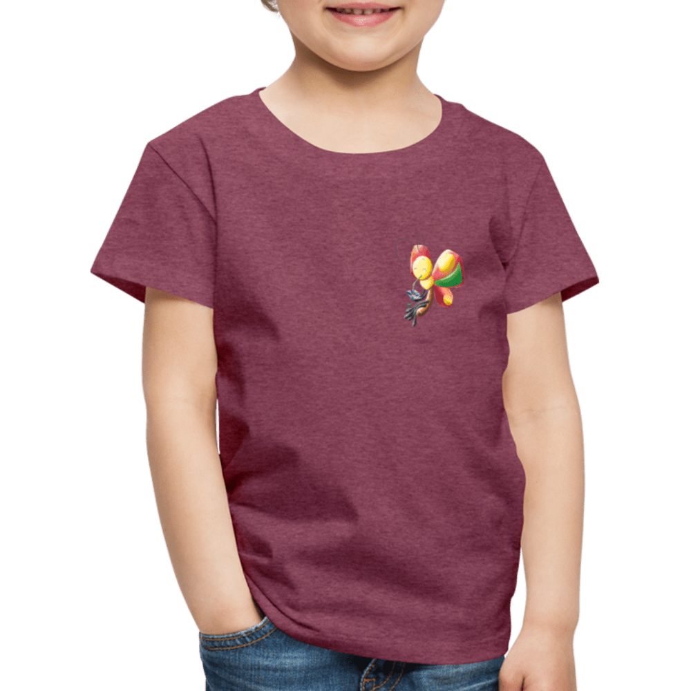 SPOD Kids' Premium T-Shirt | Spreadshirt 814 heather burgundy / 98/104 (2 Years) Magical Meadows - Wise Butterfly - Kids' Premium T-Shirt