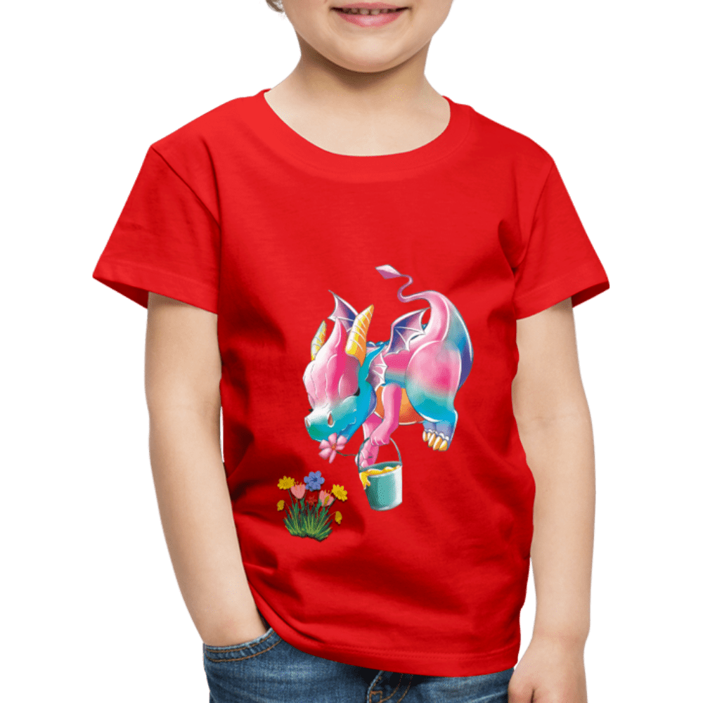 SPOD Kids' Premium T-Shirt | Spreadshirt 814 red / 98/104 (2 Years) Magical Meadows - Kaida's Pollinating - Kids' Premium T-Shirt