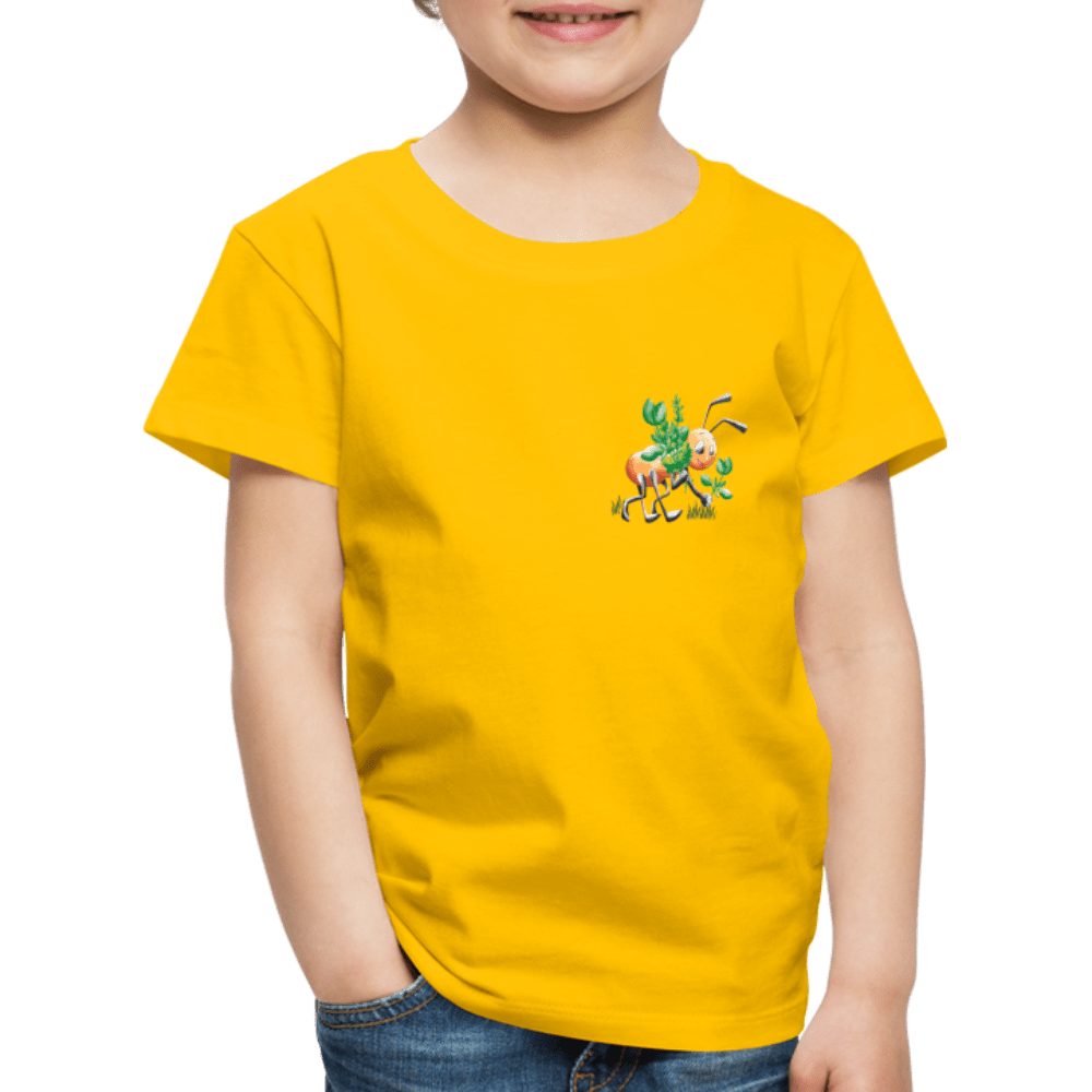 SPOD Kids' Premium T-Shirt | Spreadshirt 814 sun yellow / 98/104 (2 Years) Magical Meadows - Hardworking Ant - Kids' Premium T-Shirt