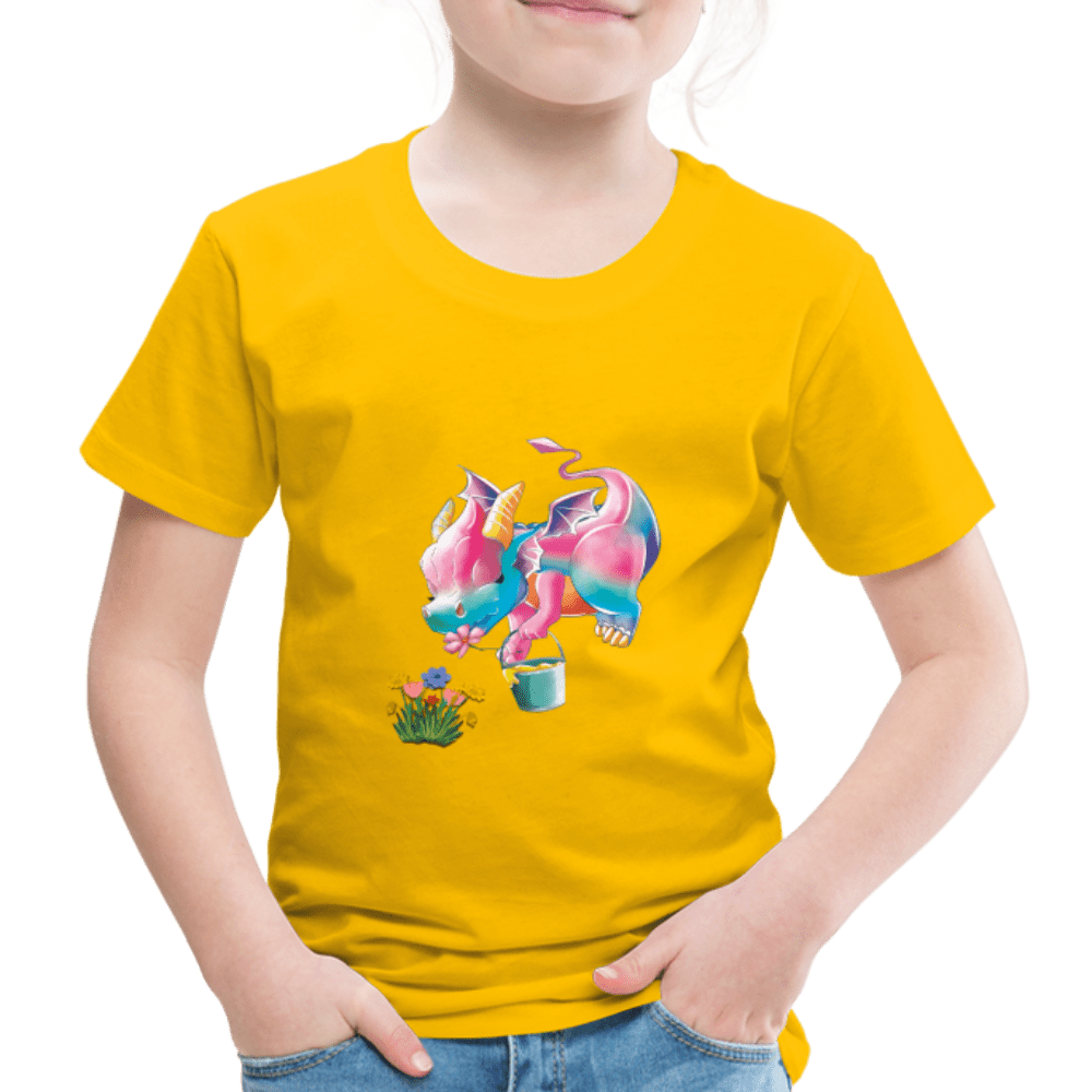 SPOD Kids' Premium T-Shirt | Spreadshirt 814 sun yellow / 98/104 (2 Years) Magical Meadows - Kaida's Pollinating - Kids' Premium T-Shirt