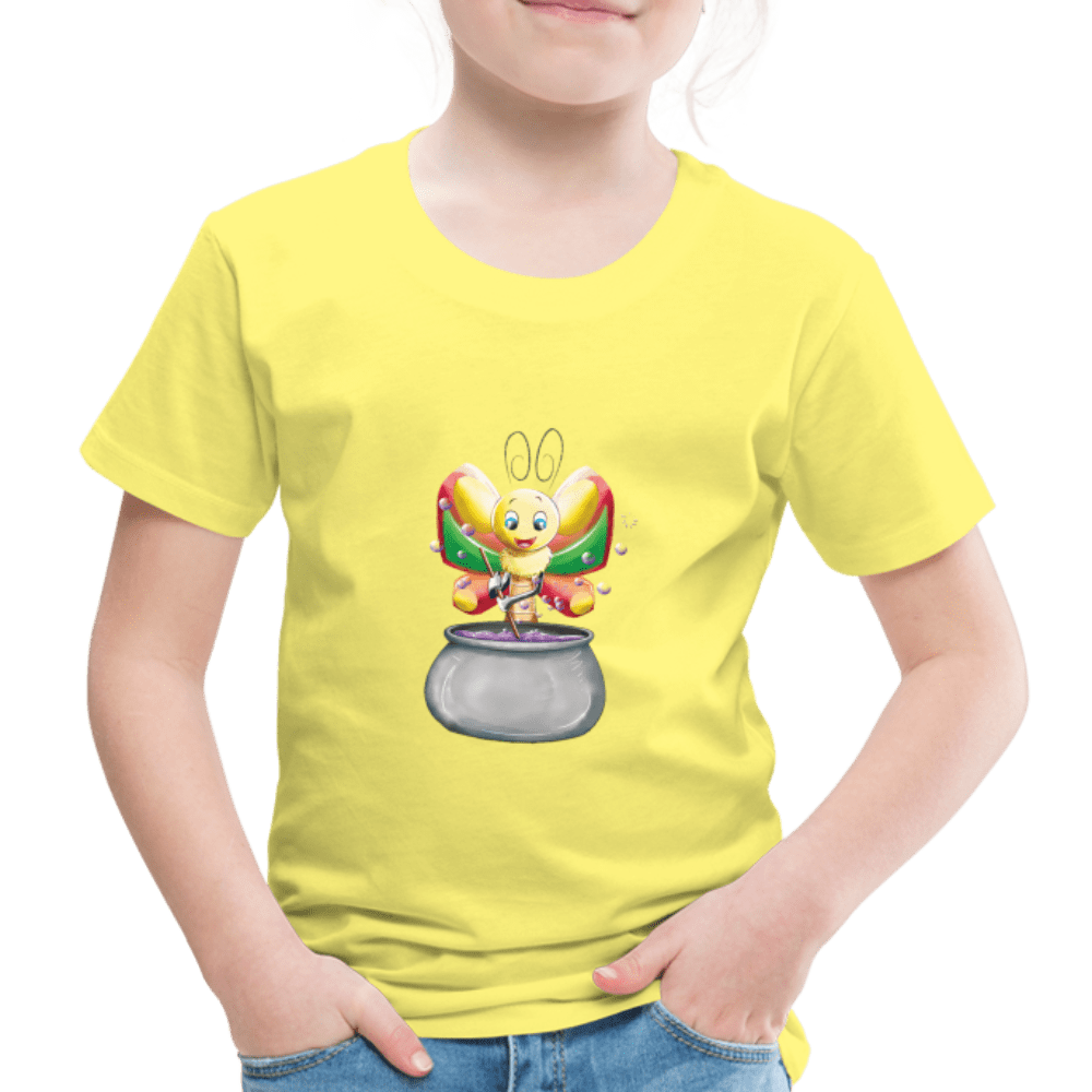 SPOD Kids' Premium T-Shirt | Spreadshirt 814 yellow / 98/104 (2 Years) Magical Meadows - Magic Butterfly - Kids' Premium T-Shirt
