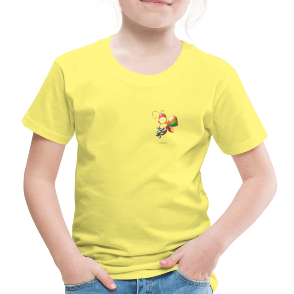 SPOD Kids' Premium T-Shirt | Spreadshirt 814 yellow / 98/104 (2 Years) Magical Meadows - Wise Butterfly - Kids' Premium T-Shirt