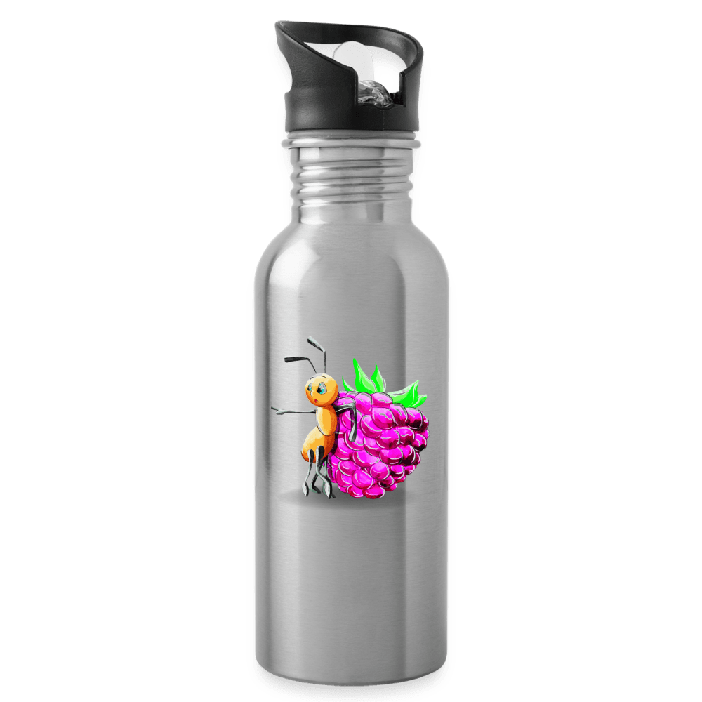 SPOD Water Bottle | Schulze silver Magical Meadows - Ant and Berry - Water Bottle